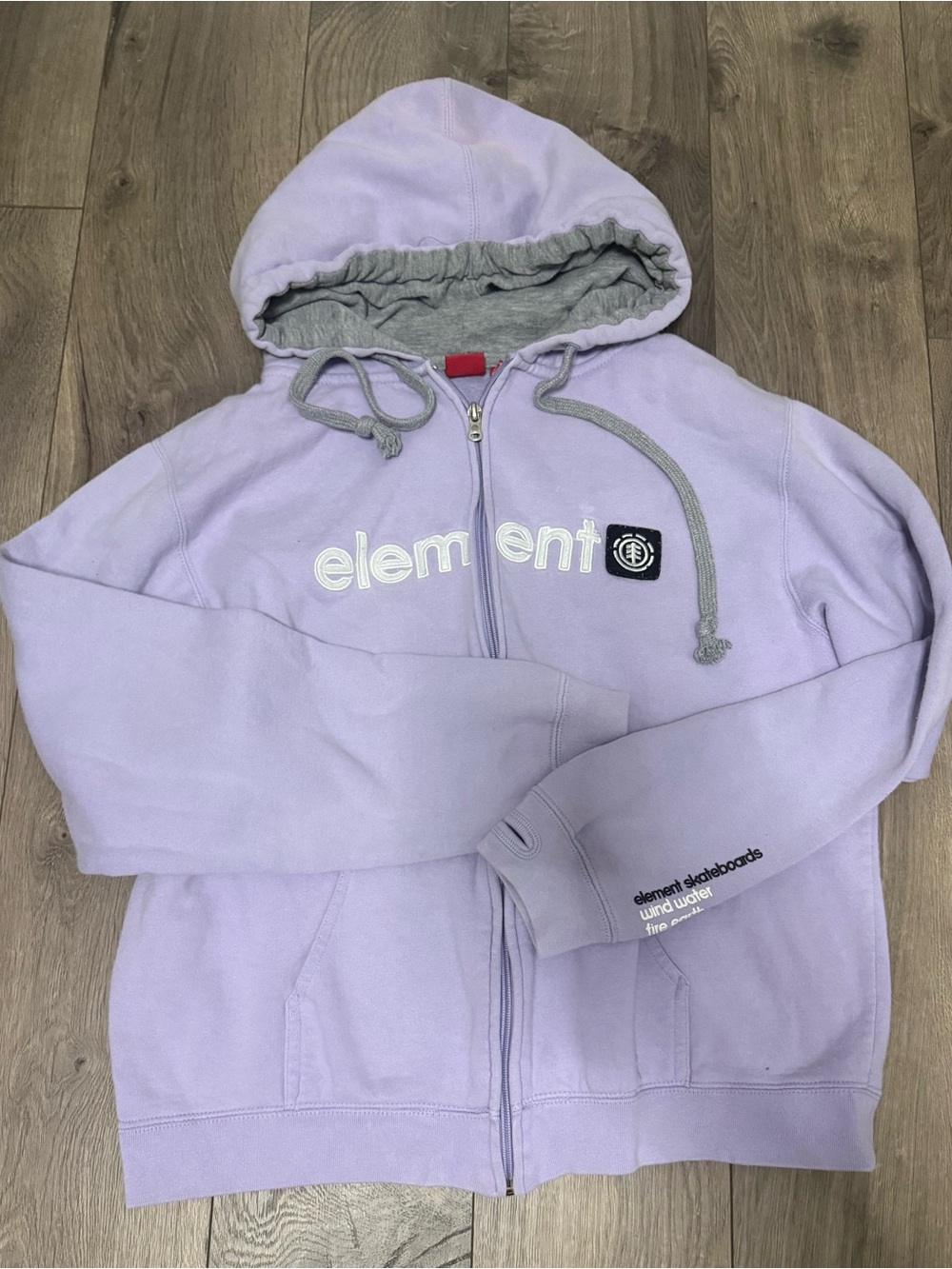 Element Lilac Zip Hoodie with Gray Trim - Kids
